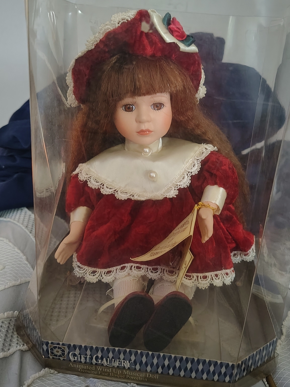 Genuine Soft Expressions Porcelain Doll Animated Wind Up Musical Doll-Retired